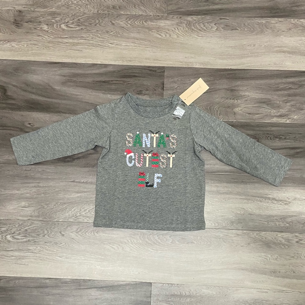 Boys First Impressions Long-sleeve Graphic Tee (Size: 24M) (Color: Grey)